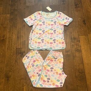 NWT Smockingbird Macaron Pima Cotton Womens Pajama Set, L Pima Cotton